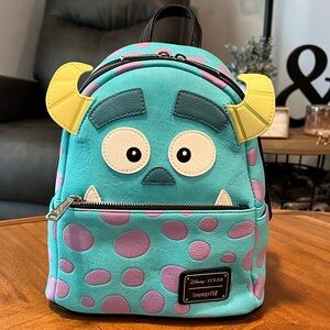 LOUNGEFLY Disney Pixar Monsters Inc Sully Blue Mini Backpack - BRAND NEW
